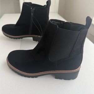 Black Ankle Kensie Kayla B Ladies' Chelsea Boots Faux Suede Boot, Black Size 8